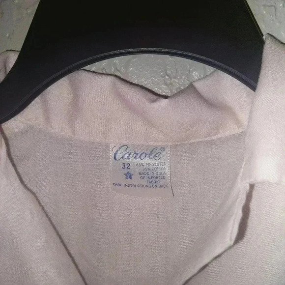 Carole Vintage Polyester Cotton Size 32 Small Pajamas Pink with Floral Accents - Picture 6 of 10